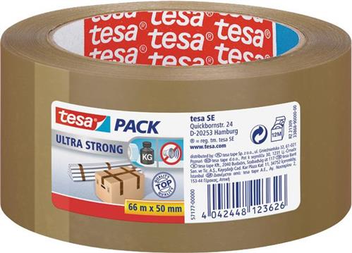 Traka ljepljiva 50mm/66m PVC guma Ultra strong Tesa smeđa