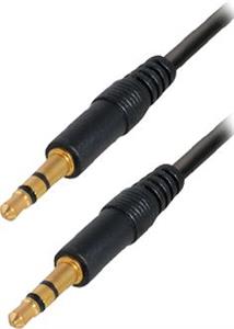Transmedia Connecting cable. 3,5 mm 0,3m gold plated plugs