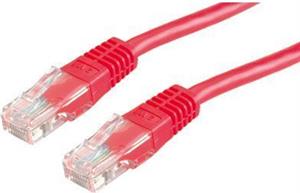 Kabel mrežni UTP, Cat. 6, 0,25m, CCA, 24AWG, Savitljivi, Crveni