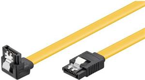 Kabel SATA 3.0, 6 Gb/s, NaviaTec L-type 0,5m, metalne kopče, žuti