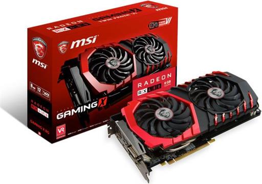 Grafička kartica MSI AMD Radeon RX480 GAMING GDDR5 8GB/256bit, 1303MHz/8000MHz, PCI-E 3.0 x16, 2xDP, 2xHDMI, DVI-D, Twin Frozr VI Cooler LED(Double Slot) Retail