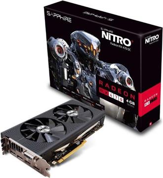 Sapphire RX 470 Nitro, 4GB GDDR5,DVI,2xHDMI,2XDP