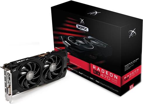 Grafička kartica XFX AMD Radeon RX 470 RS GDDR5 4GB/256bit, 1256MHz/7000MHz, PCI-E 3.0 x16, HDMI, DVI, 3xDP, DD 2X cooler LED (Double Slot), Backplate , Retail