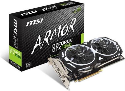 Grafička kartica nVidia MSI GeForce GTX 1060 Armor OC V1, 6GB GDDR5