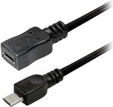 Transmedia USB 5pin micro B plug to USB 5pin micro B jack 1,2 m
