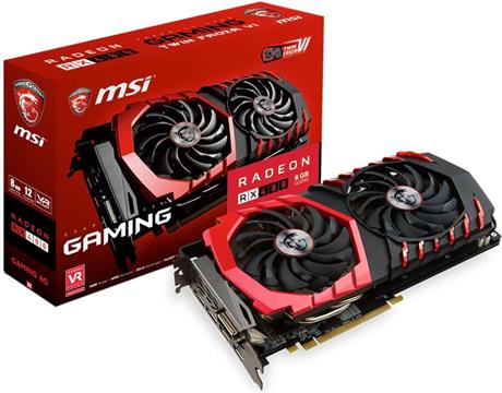 Grafička kartica MSI AMD Radeon RX 480 GAMING GDDR5 8GB/256bit, 1279MHz/8000MHz, PCI-E 3.0 x16, 2xDP, 2xHDMI, DVI-D, Twin Frozr VI Cooler LED(Double Slot), bulk