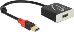 Adapter DELOCK, USB 3.0-A (M) na HDMI (Ž), crni, 27,5cm