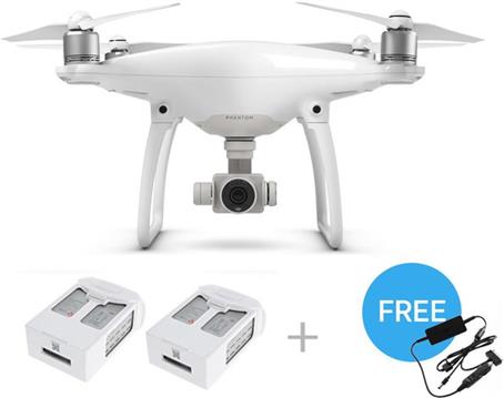 Drone DJI Phantom 4, 4K UHD kamera, 3D gimbal, upravljanje daljinskim upravljačem + 2x dodatna baterija i auto punjač