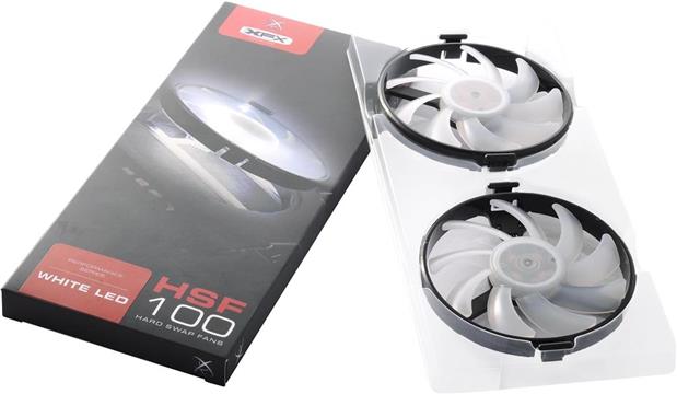 Hladnjak za GPU, Hard Swap/Quick Release 2x 90mm RED LED fan - For RX 480 and RX 470