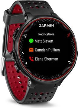 Sportski sat GARMIN Forerunner 235, GPS, za trčanje, ugrađen senzor otkucaja srca, crno-crveni