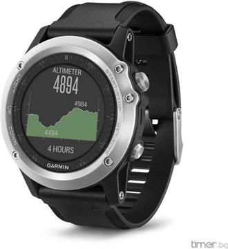 Sportski sat GARMIN Fenix 3 HR, GPS, multisport, senzor otkucaja srca na zapešću, srebrni