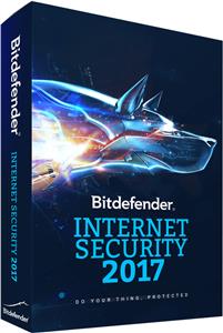 Antivirus BITDEFENDER Internet Security 2017, godišnja pretplata za jednog korisnika, retail 