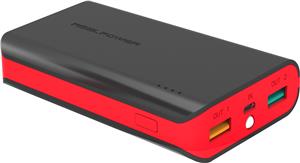 Powerbank Real Power PB6k Color Edition, 6000 mAh crno-crveni
