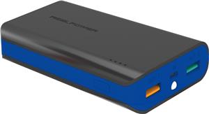 Powerbank Real Power PB6k Color Edition, 6000 mAh crno-plavi