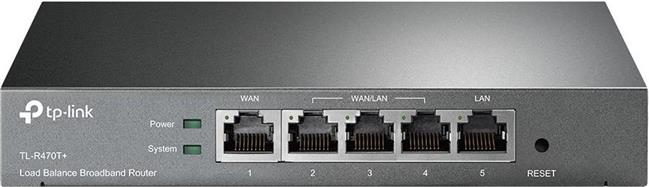 Router TP-LinkTL-R470TPLUS , 5-port Fast Ethernet Multi-Wan Router, Configurable Ports up to 4 Wan ports, Load Balance, Advanced firewall, Port Bandwidth Control