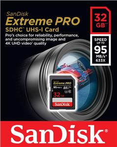 Memorijska kartica SanDisk 32GB Extreme Pro SDHC - 95MB/s V30 UHS-I U3, SDSDXXG-032G-GN4IN