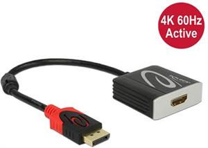 Adapter DELOCK, DisplayPort (M) na HDMI (Ž), aktivni, 4K 60Hz