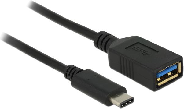 Adapter DELOCK, USB 3.1-C gen1 (M) na USB 3.1-A gen1 (M), 0.15 m