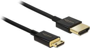 Kabel DELOCK Premium, HDMI-A (M) na HDMI mini-C (M), 3D, 4K, High Speed, 2m