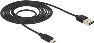 Kabel DELOCK, USB-A (M) na USB Micro-B (M), 2.0m