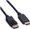 Roline VALUE DisplayPort kabel v1.1, DP - HDMI (HDTV), M/M, 3.0m, crni