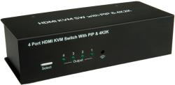 Roline VALUE KVM preklopnik, 1 korisnik - 4 računala, HDMI 4K2K/USB/Audio/USB Hub