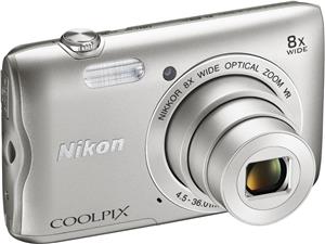 Digitalni fotoaparat Nikon Coolpix A300, srebrni