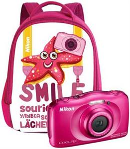 Digitalni fotoaparat Nikon Coolpix W100, Pink Backpack kit
