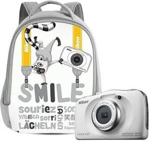 Digitalni fotoaparat Nikon Coolpix W100, White Holiday kit