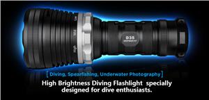 XTAR D35 LED ručna ronilačka svjetiljka, 2800 lm, KOMPLET, XM-L2 U2