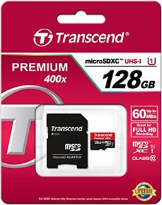 Memorijska kartica Transcend SD MICRO 128GB HC Class10 + SD adapter
