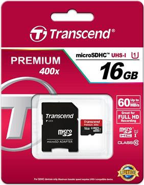 Memorijska kartica Transcend 16GB SD MICRO HC Class UHS 1 + SD adapter