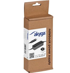 Car Notebook power supply Akyga Dedicated AK-ND-33 19.5V/3.34A 65W 7.4x5.0 mm+ pin DELL