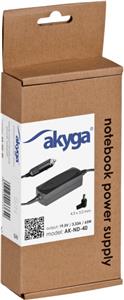 Car notebook power supply Akyga Dedicated AK-ND-40 19.5V/3.33A 65W 4.5x3.0 mm+ pin HP