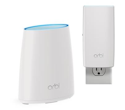 Netgear RBK30-100PES Orbi Whole Home AC2200 Tri-band Wifi System (2 units kit with wall-plug satellite, 200 m2 coverage)