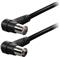 Transmedia 1,5m Cable IEC-plug right angle 9,5 mm - IEC-jack right angle 9,5 mm, BLK