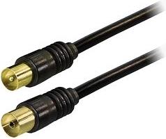 Transmedia TV-SAT Kabel, IEC to IEC 2,5m gold plated plugs