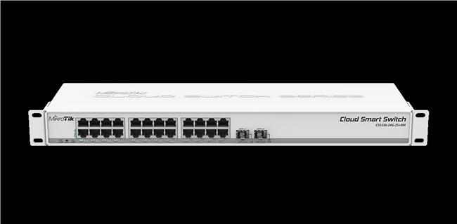 MikroTik 24 port Gigabit 2 SFP Cloud Smart Switch, CSS326-24G-2S+RM