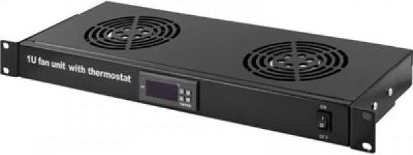 NaviaTec 1U 2 fans with Thermal Control Digital Temp Unit