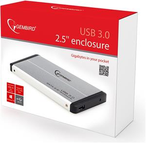 Gembird USB 3.0 2.5'' enclosure silver