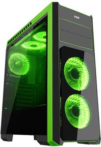 Kućište Midi MS Hulk Pro Gaming, bez napajanja, crno-zeleno, windowed