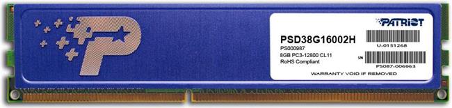 Memorija Patriot Signature 8 GB DDR3 1600 MHz, PSD38G16002H