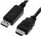 Roline VALUE DisplayPort kabel v1.1, DP - HDMI (HDTV), M/M, 2.0m, crni