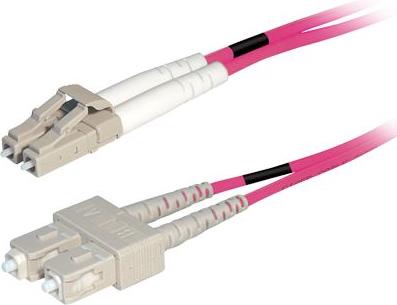 Transmedia Fibre optic MM OM4 Duplex Patch cable LC-SC 1m