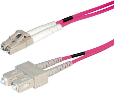 Transmedia Fibre optic MM OM4 Duplex Patch cable LC-SC 2m