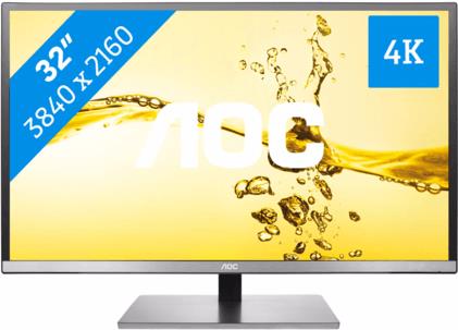 Monitor 31,5" AOC LED U3277FWQ, DVI, DP, MHL, 350cd, 4ms, zvučnici