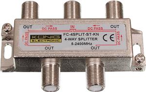 Razdjelnik antenski F konektor (ž) na F konektor x 4 (ž) FC-4SPLT-ST-KN Konig