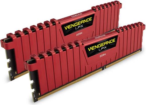 Memorija Corsair 16 GB PC-19200, CMK16GX4M2A2400C16R Vengeance LPX red, DDR4 2400MHz, 2x8GB kit