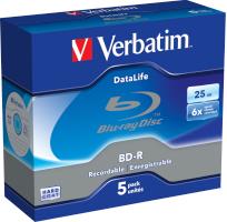 DVD Blu-Ray Verbatim BD-R SL 6× 25GB White Blue Surface Hard Coat 5 pack JC (Single Layer)