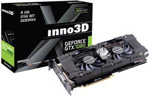 Grafička kartica Inno3D GeForce GTX 1080 Twin X2 GDDR5X 8GB/256bit, 1607MHz/10000MHz, PCI-E 3.0 x16, HDMI, DVI-D, 3xDP, HerculeZ 2X Cooler (Double Slot), Retail